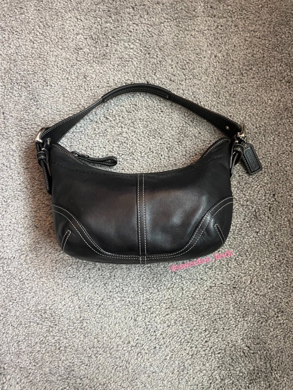 Vintage Coach Y2K Mini Soho Hobo Shoulder Bag- 9541, Black